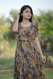 Georgette long maxi dress