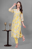 V Neck Kurti Pant Set