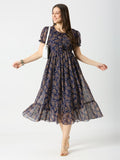 Georgette long maxi dress
