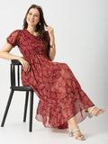 Georgette long maxi dress