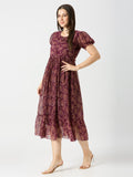 Georgette long maxi dress