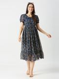 Georgette long maxi dress