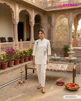 Classic Khadi Cotton Co-ords Set with Full Inner – Subtle & Sophisticated