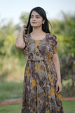 Georgette long maxi dress