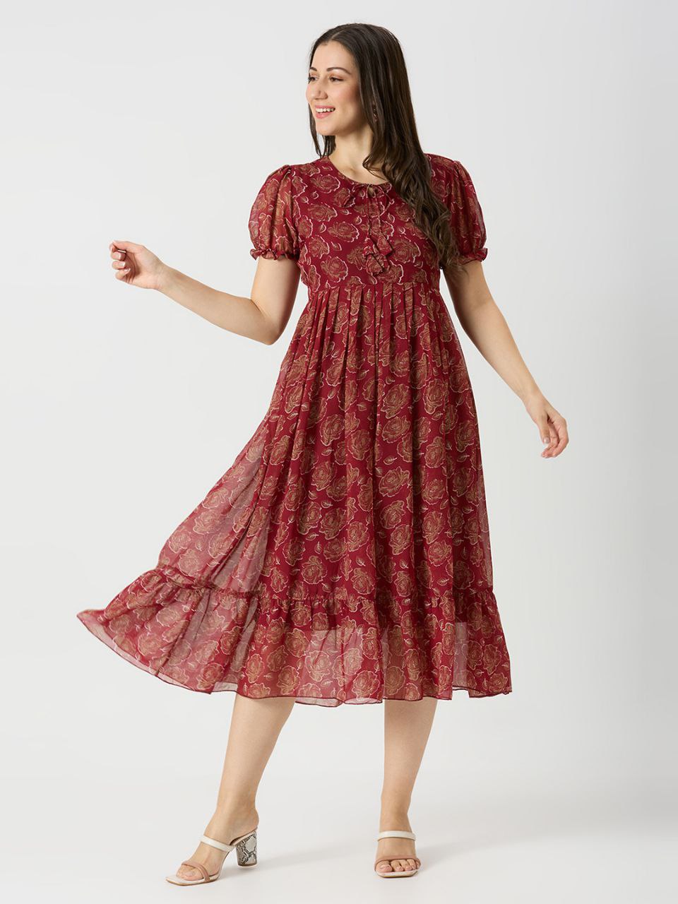 Georgette long maxi dress