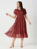 Georgette long maxi dress