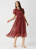 Georgette long maxi dress