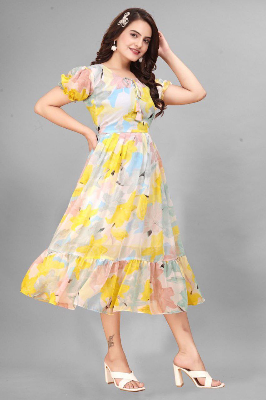 Georgette long maxi dress