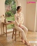 Elegant Floral Embroidered Khadi Cotton Fully Lined(astar valu) Co-ord Set for Women