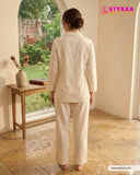 Elegant Floral Embroidered Khadi Cotton Fully Lined(astar valu) Co-ord Set for Women
