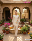 ✨ Elegant Khadi Cotton Embroidered Co-Ord Set ✨